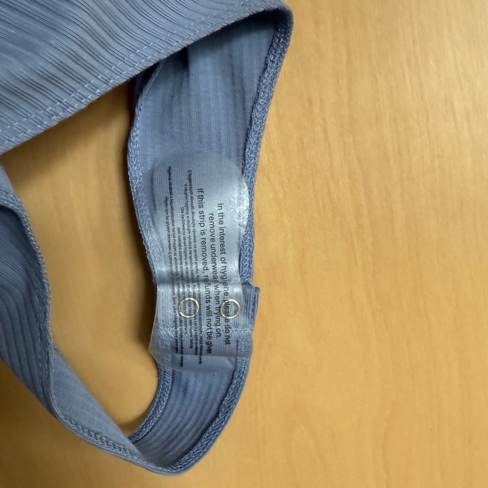 NWT Periwinkle Ribbed Bodysuit with Ruffled Straps - Picture 5 of 5